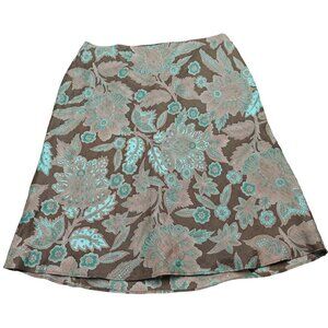 Ann Taylor LOFT Women's Petite Paisley Floral Print A-Line Skirt